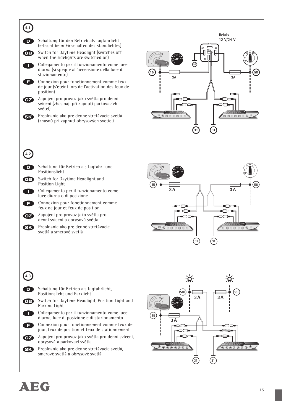 AEG LED Daytime Running Lights LS 18 User Manual | Page 16 / 20