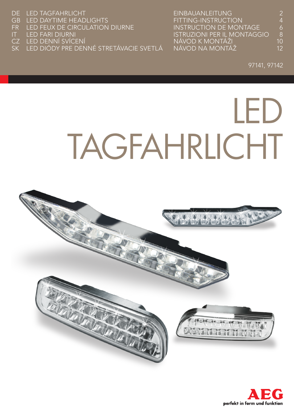 Led tagfahrlicht | AEG LED Daytime Running Lights LS 18 User Manual | Page 2 / 20