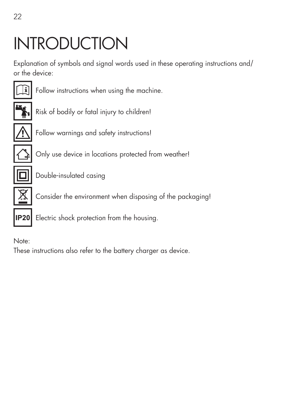 Introduction | AEG Micro-Processor Charging Unit LW 60.0 User Manual | Page 22 / 112