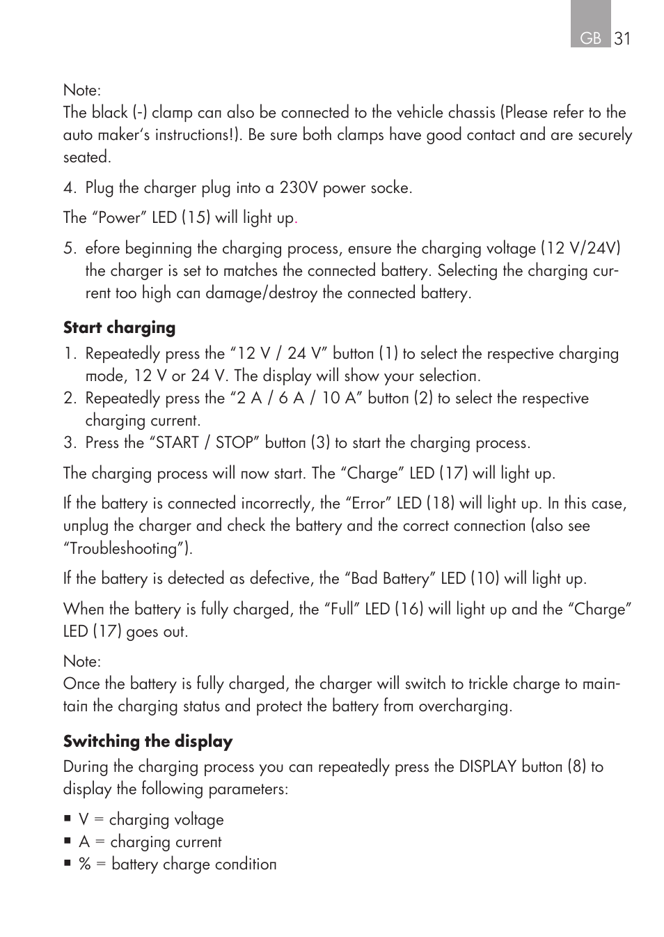 AEG Micro-Processor Charging Unit LW 60.0 User Manual | Page 31 / 112