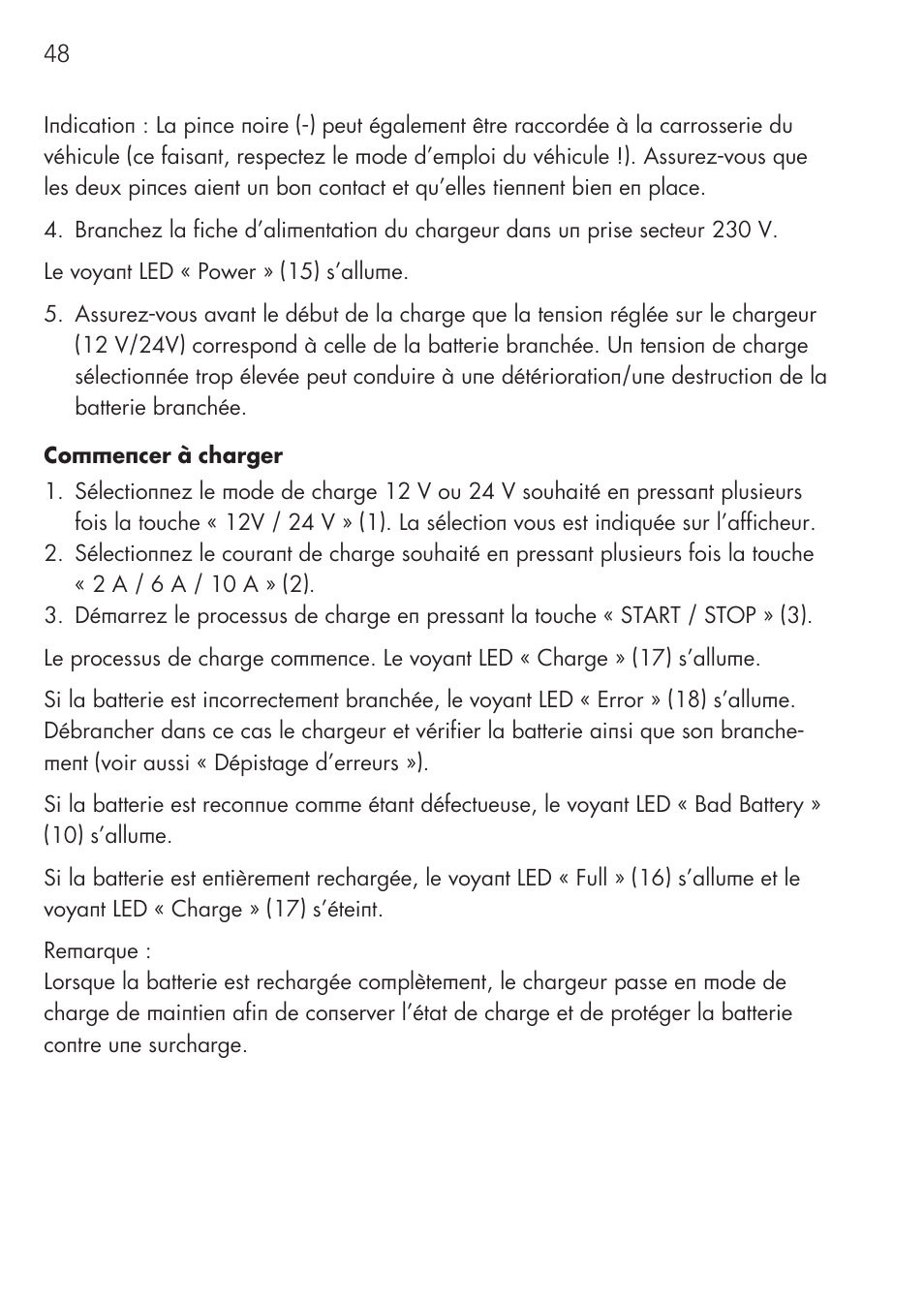 AEG Micro-Processor Charging Unit LW 60.0 User Manual | Page 48 / 112