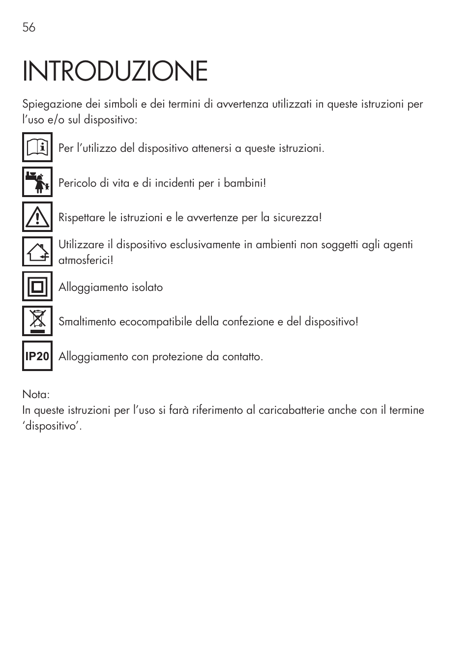 Introduzione | AEG Micro-Processor Charging Unit LW 60.0 User Manual | Page 56 / 112