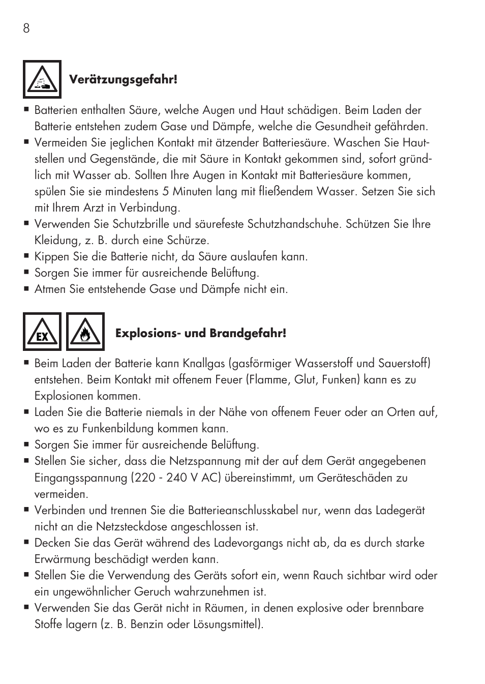 AEG Micro-Processor Charging Unit LW 60.0 User Manual | Page 8 / 112