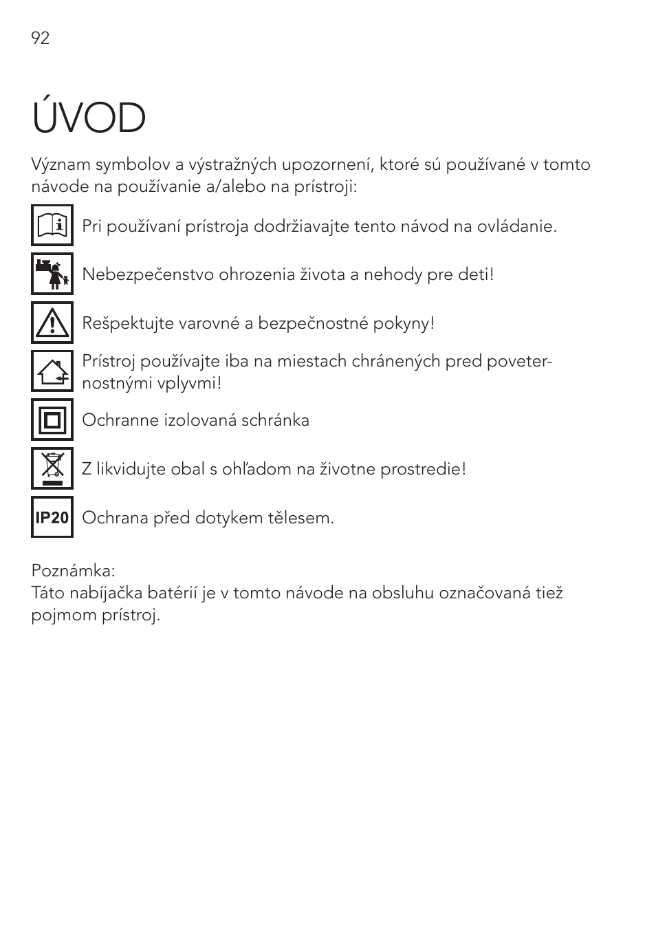 Úvod | AEG Micro-Processor Charging Unit LW 60.0 User Manual | Page 92 / 112