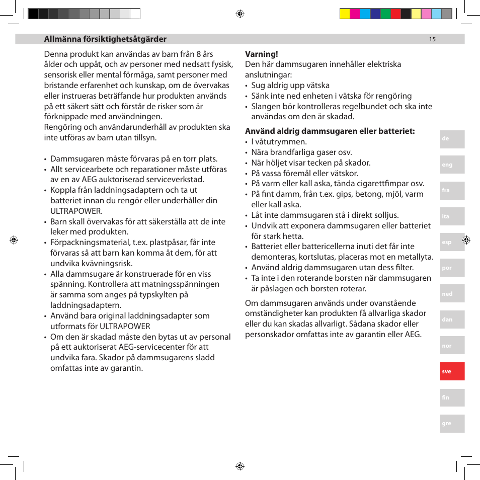 AEG AG5012CU User Manual | Page 15 / 56
