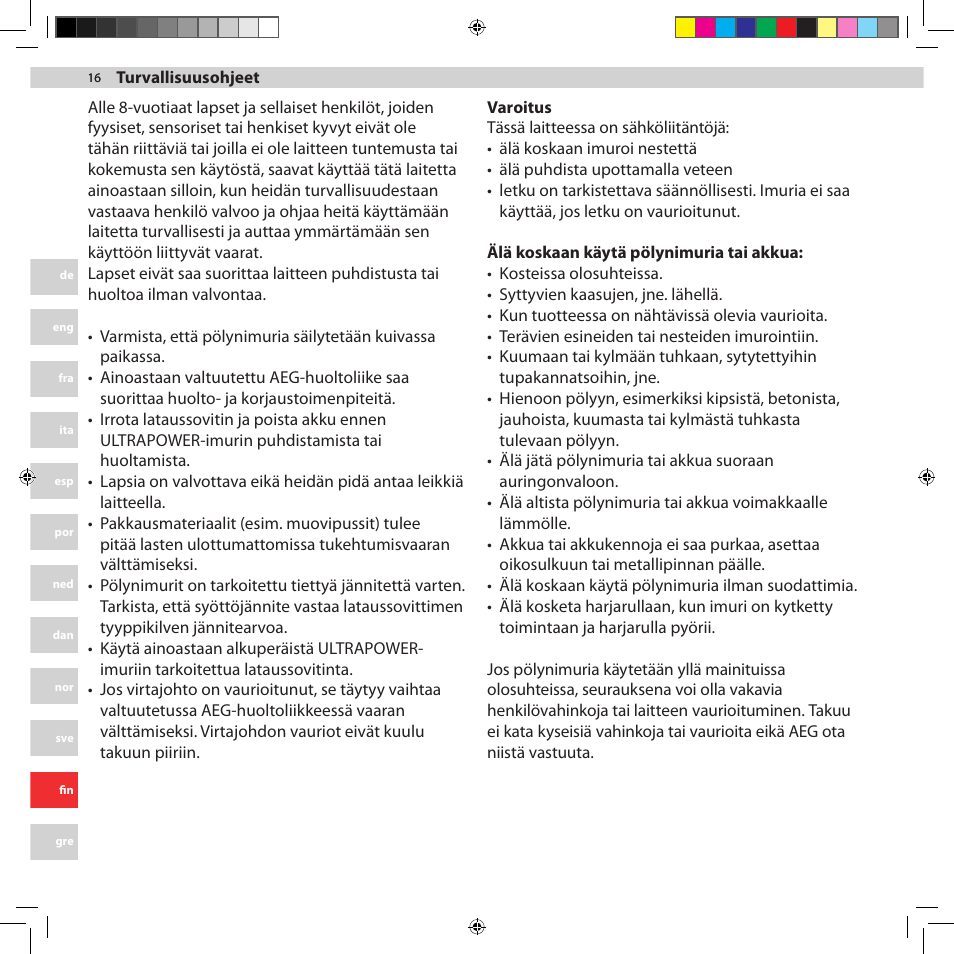 AEG AG5012CU User Manual | Page 16 / 56