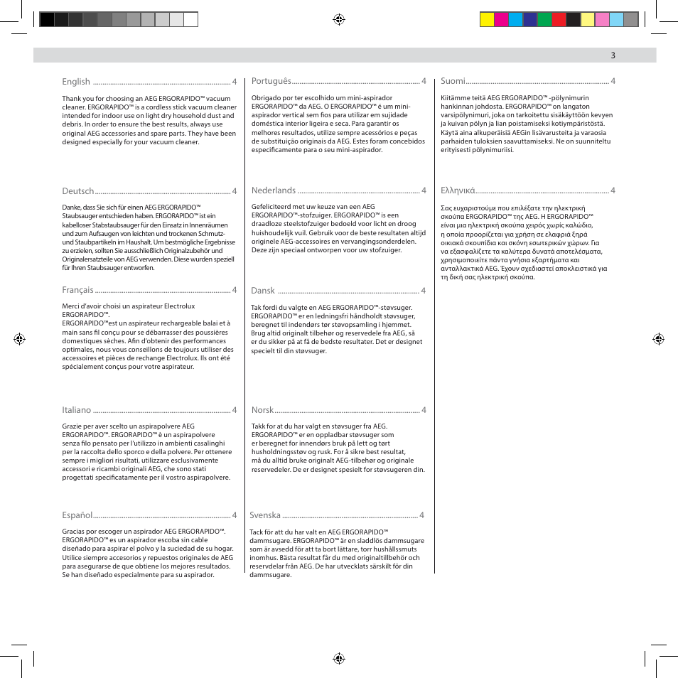AEG AG941 User Manual | Page 3 / 44
