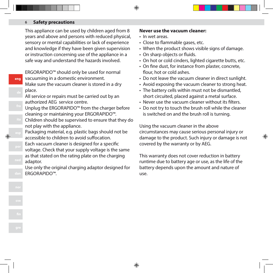 AEG AG941 User Manual | Page 6 / 44