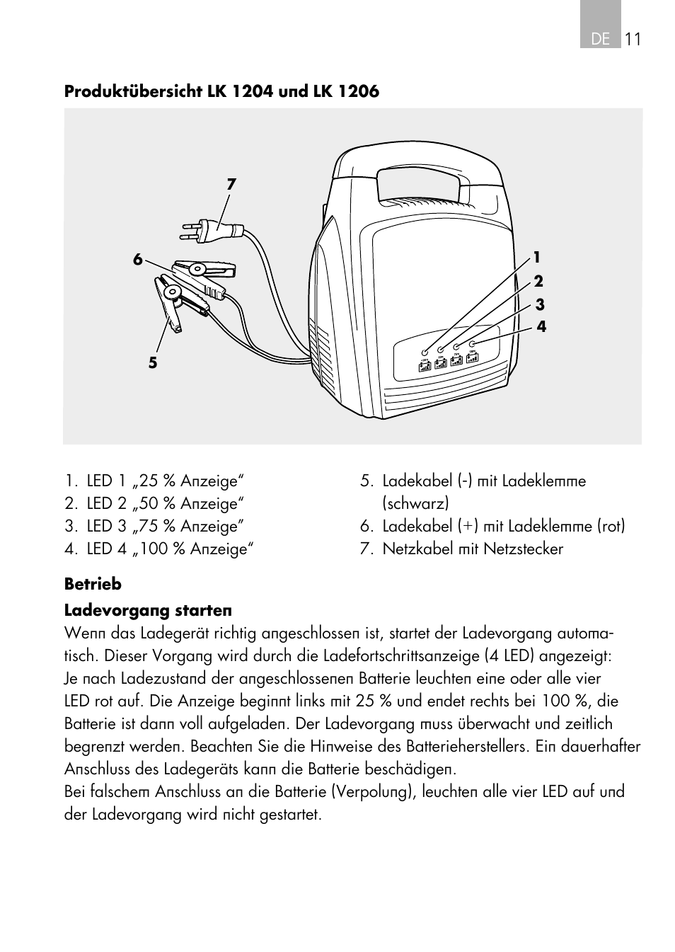 AEG Charger LK 1204 User Manual | Page 11 / 88