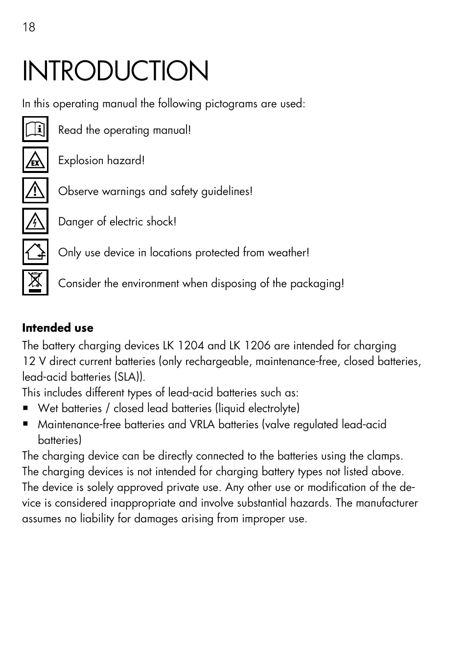 Introduction | AEG Charger LK 1204 User Manual | Page 18 / 88