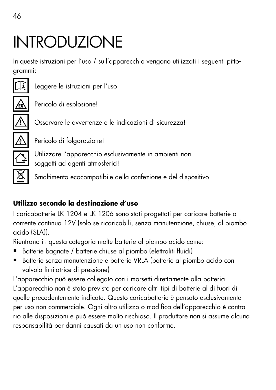 Introduzione | AEG Charger LK 1204 User Manual | Page 46 / 88