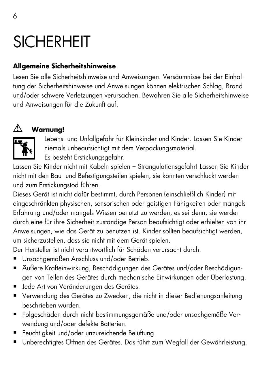 Sicherheit | AEG Charger LK 1204 User Manual | Page 6 / 88