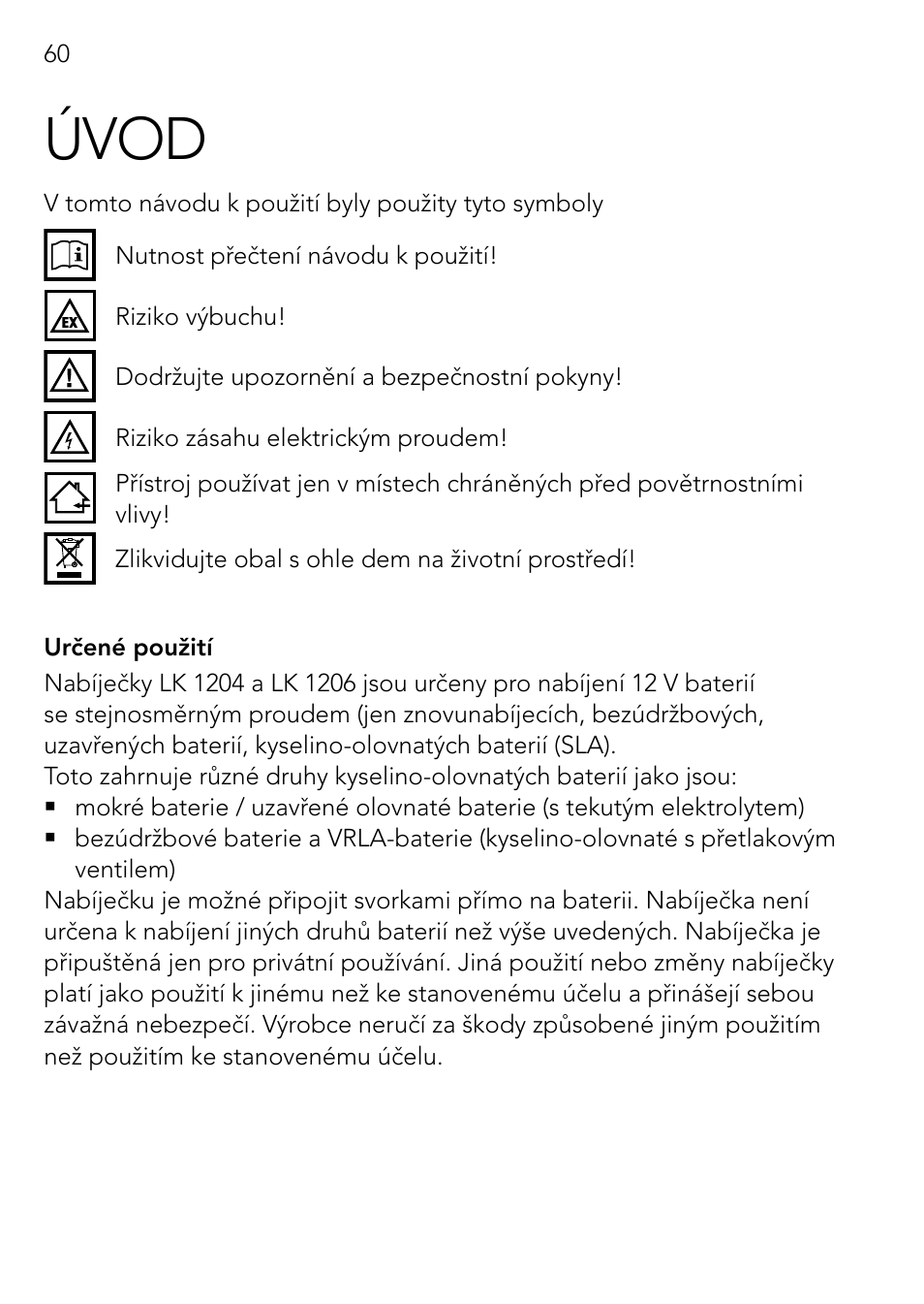 Úvod | AEG Charger LK 1204 User Manual | Page 60 / 88