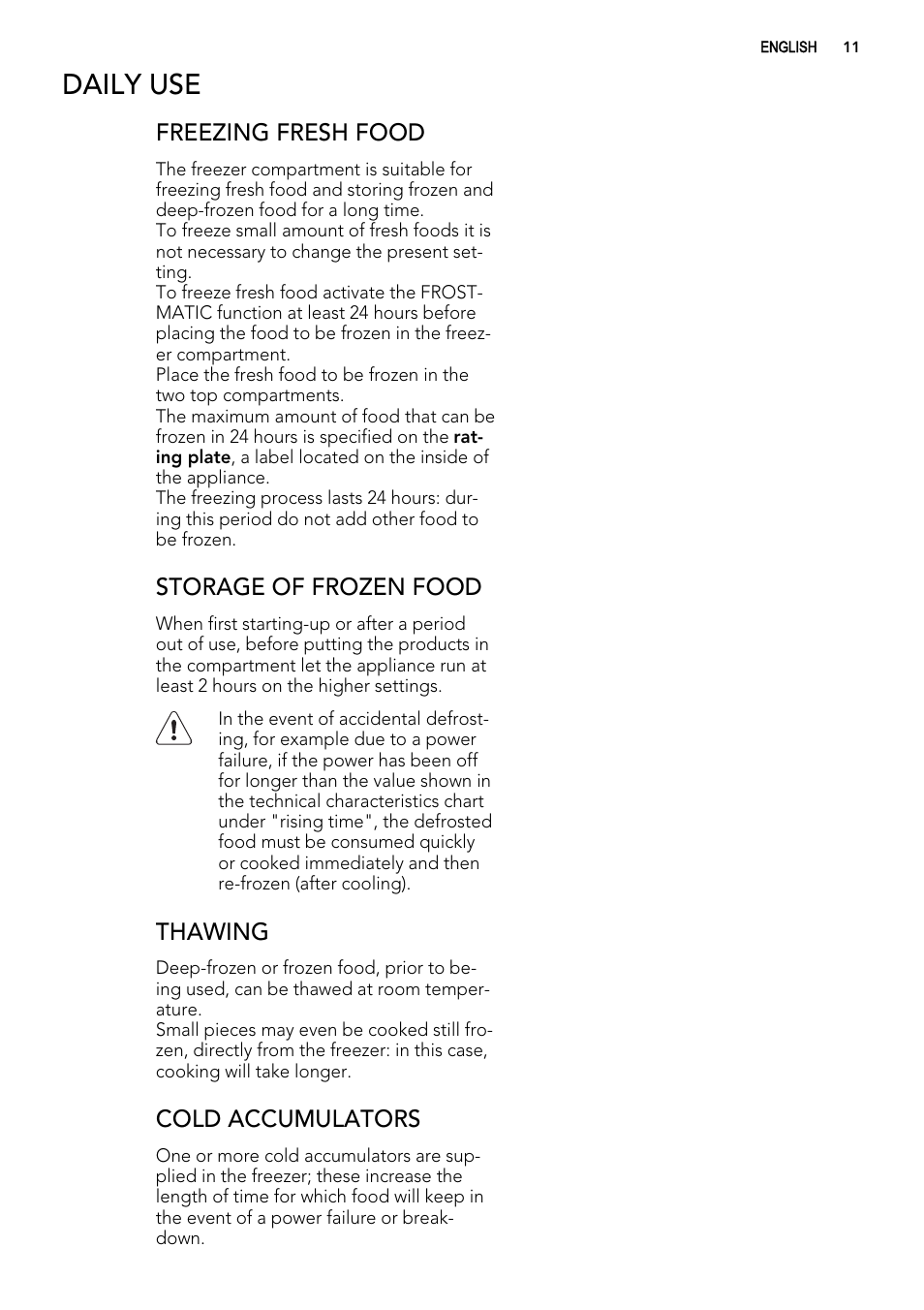 Daily use | AEG AGN71800F0 User Manual | Page 11 / 24