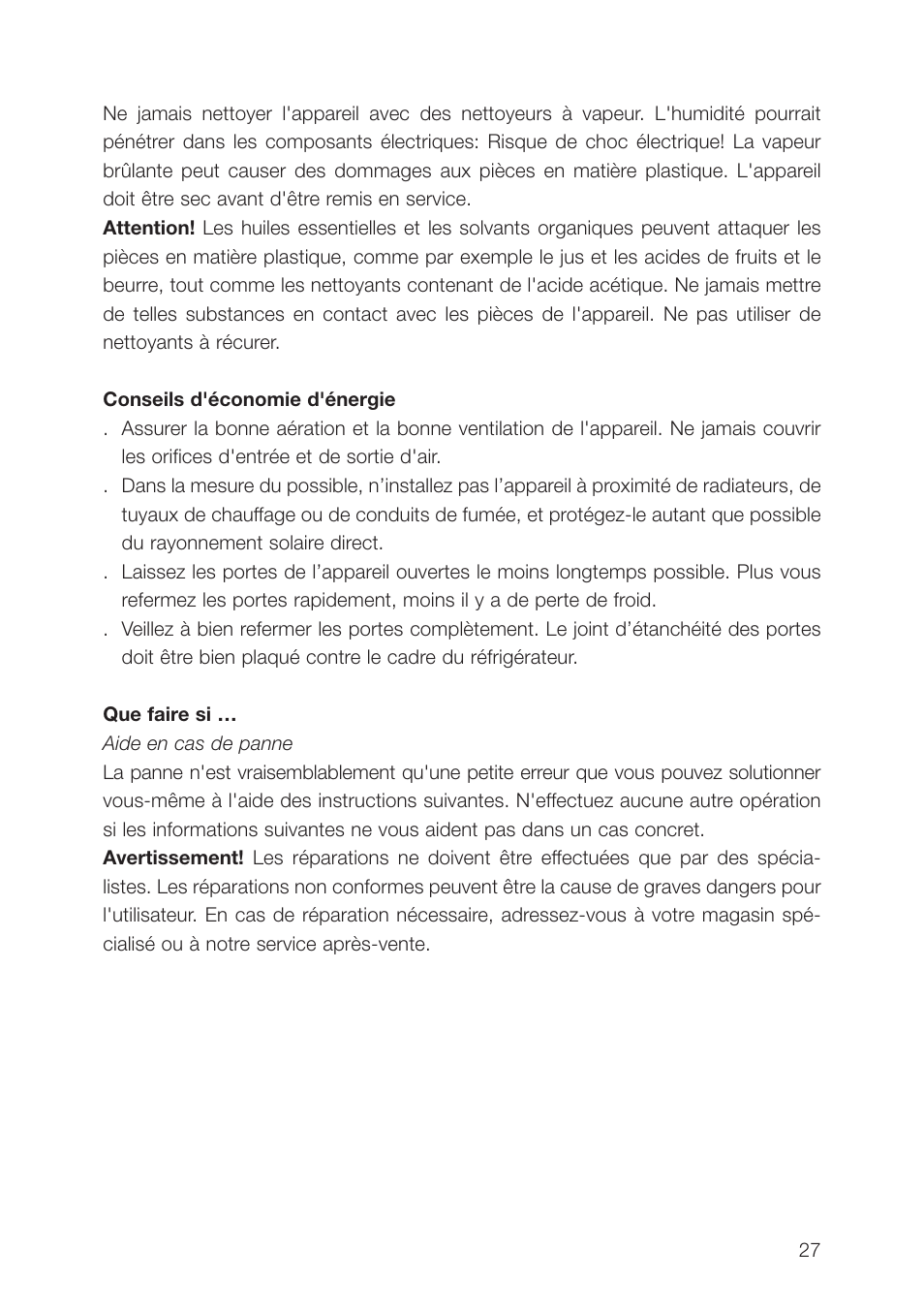 AEG SCT71900S0 User Manual | Page 27 / 104