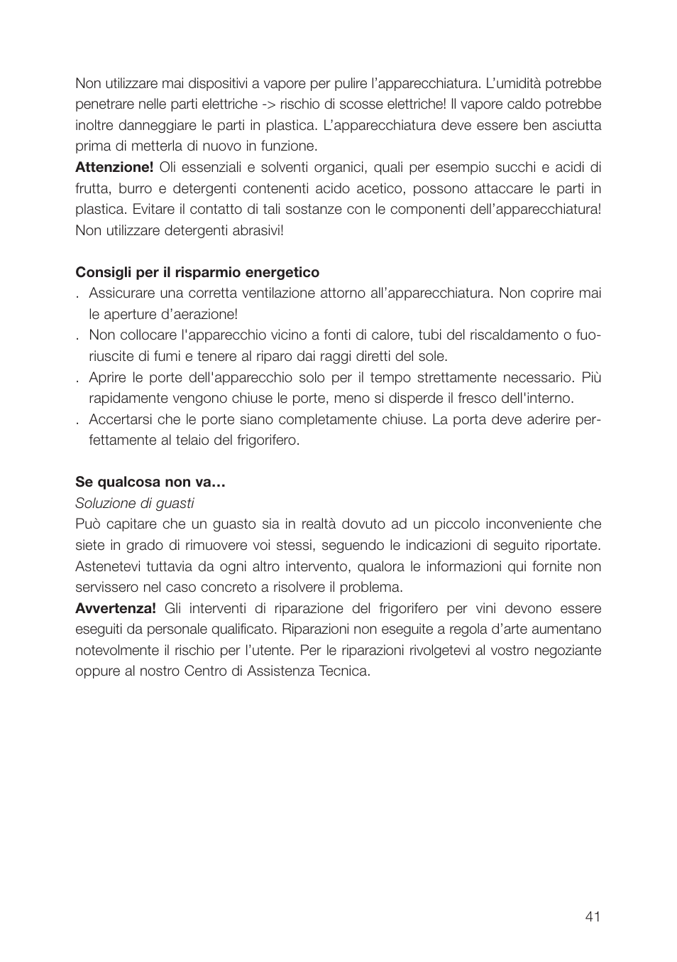 AEG SCT71900S0 User Manual | Page 41 / 104