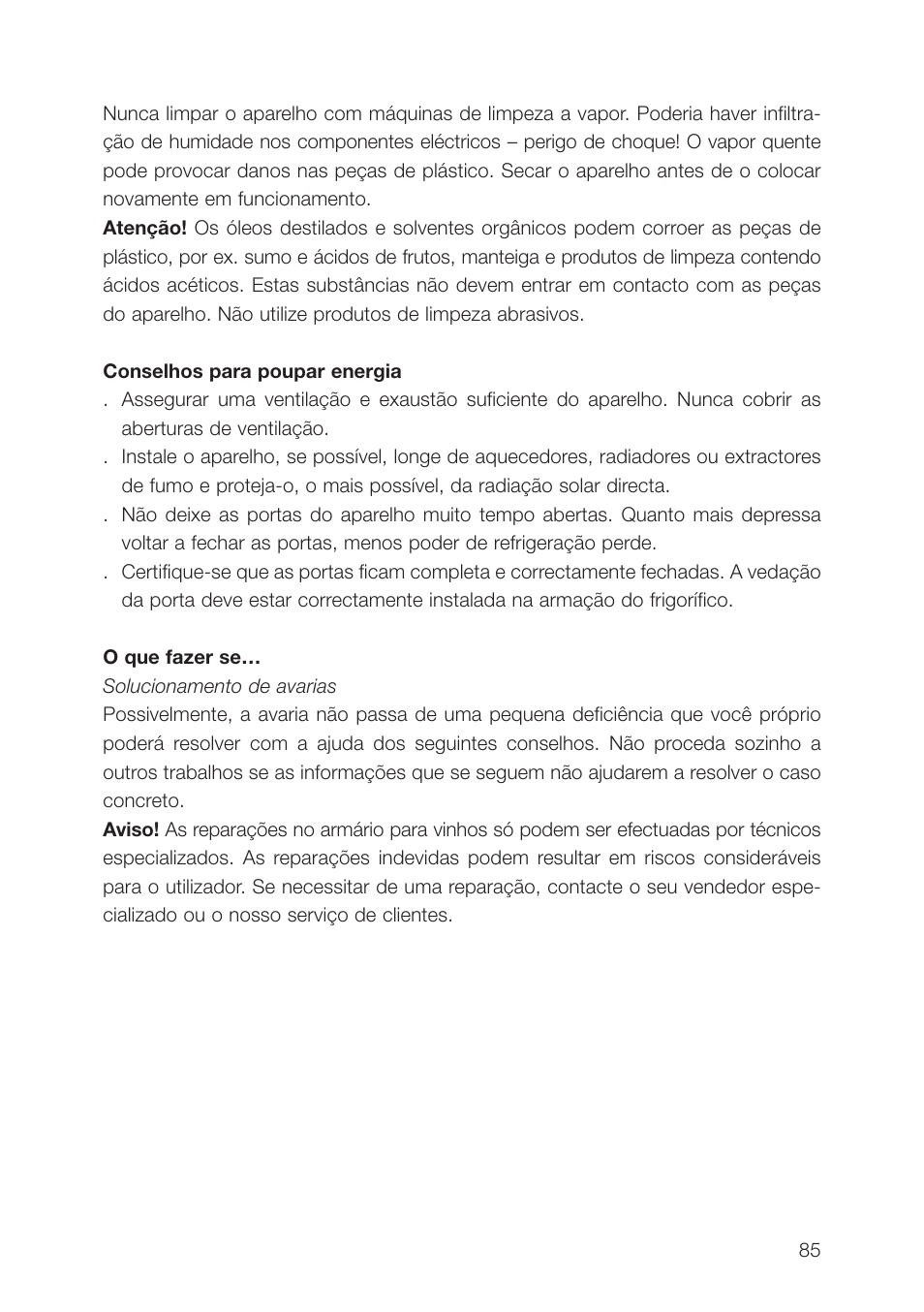 AEG SCT71900S0 User Manual | Page 85 / 104