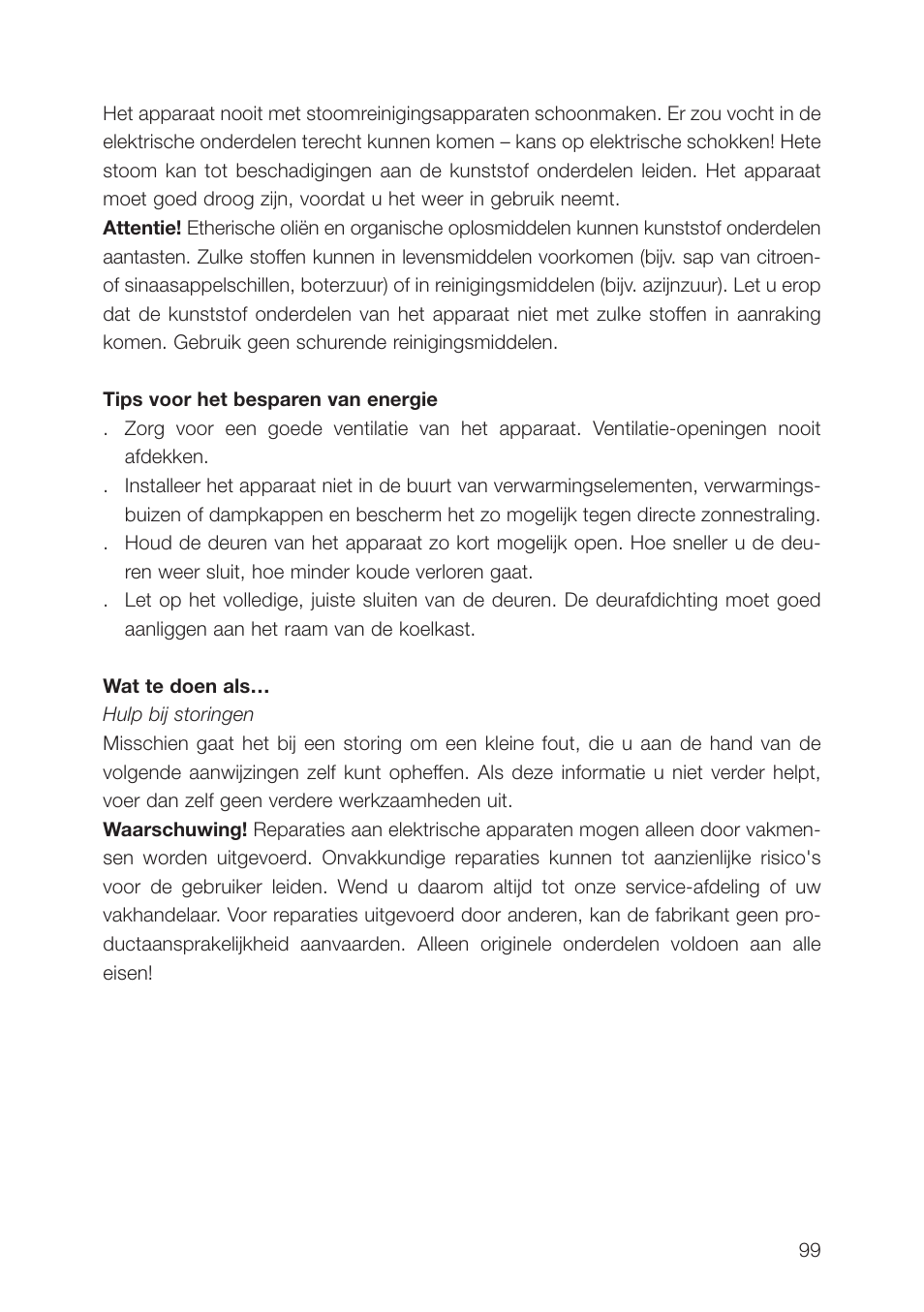 AEG SCT71900S0 User Manual | Page 99 / 104