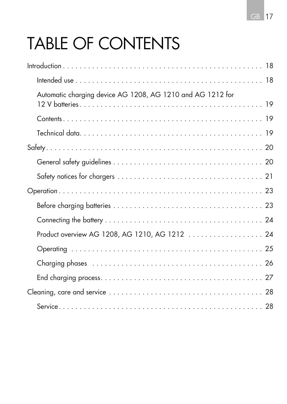 AEG Automatic Charger AG 1208 User Manual | Page 17 / 88