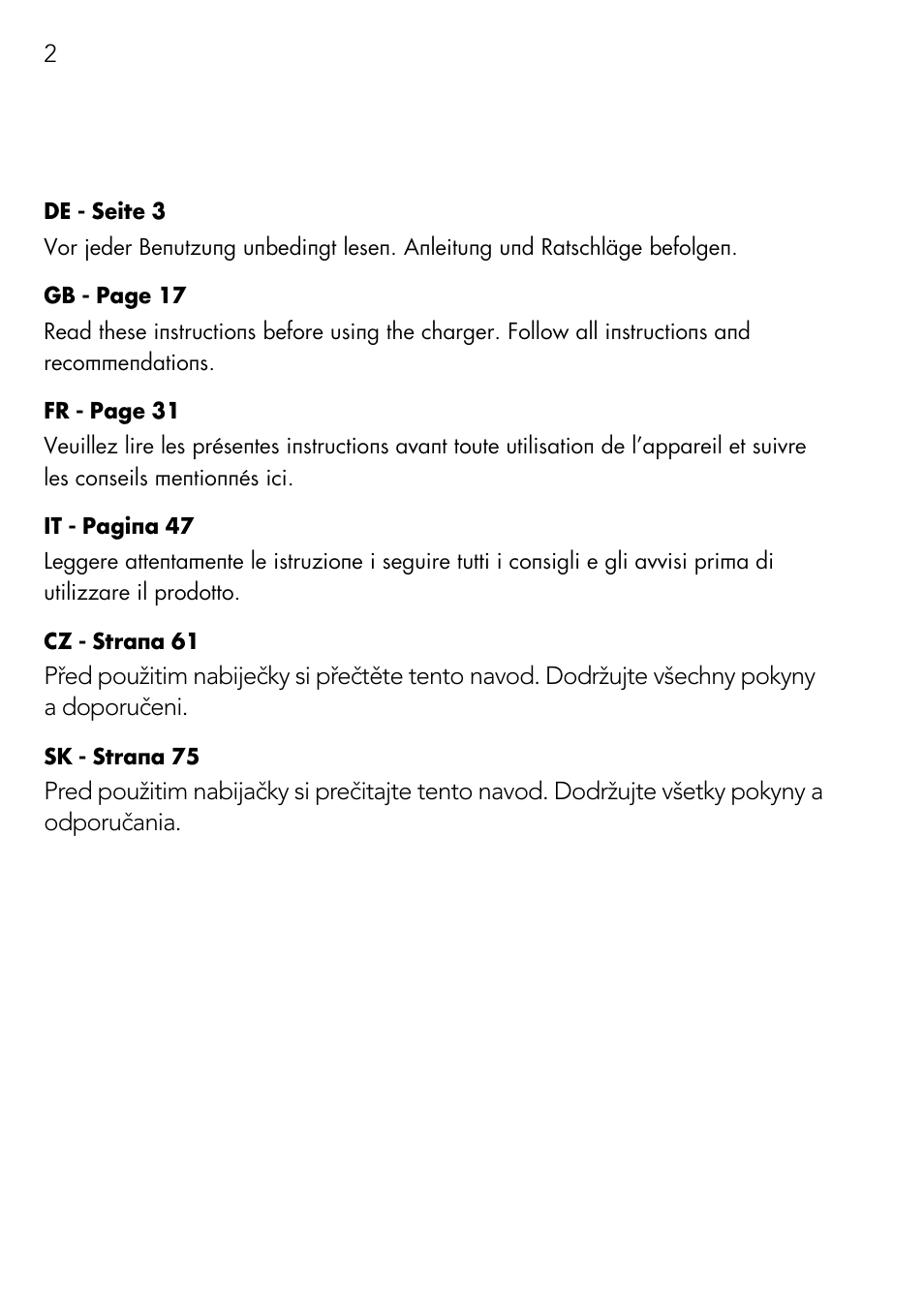 AEG Automatic Charger AG 1208 User Manual | Page 2 / 88