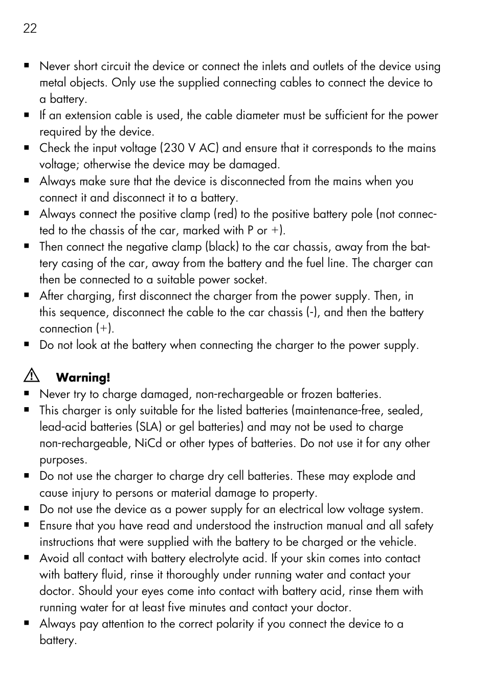 AEG Automatic Charger AG 1208 User Manual | Page 22 / 88