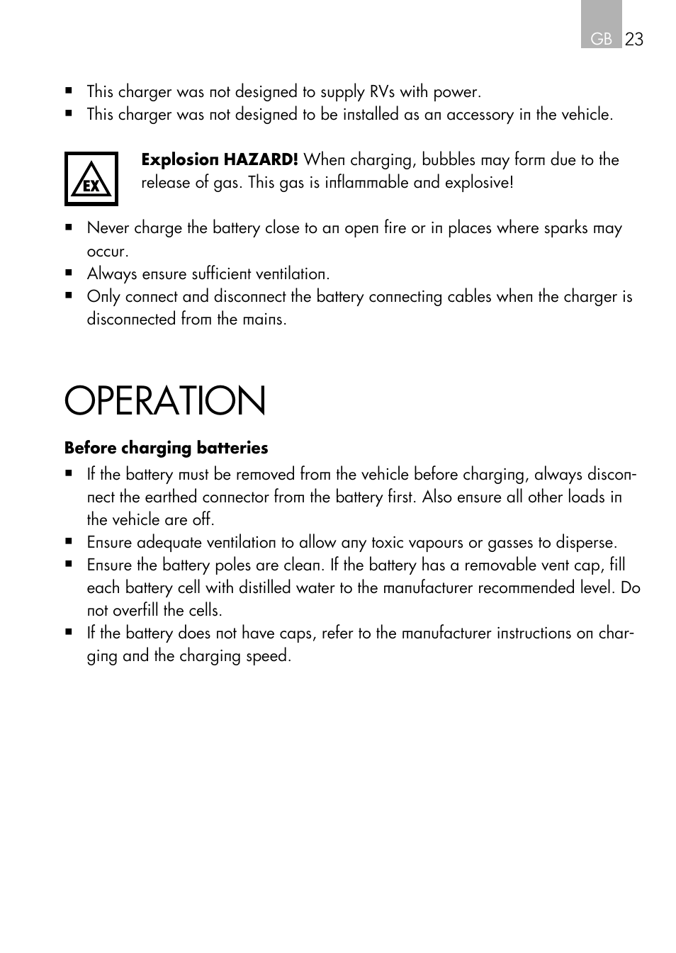 Operation | AEG Automatic Charger AG 1208 User Manual | Page 23 / 88