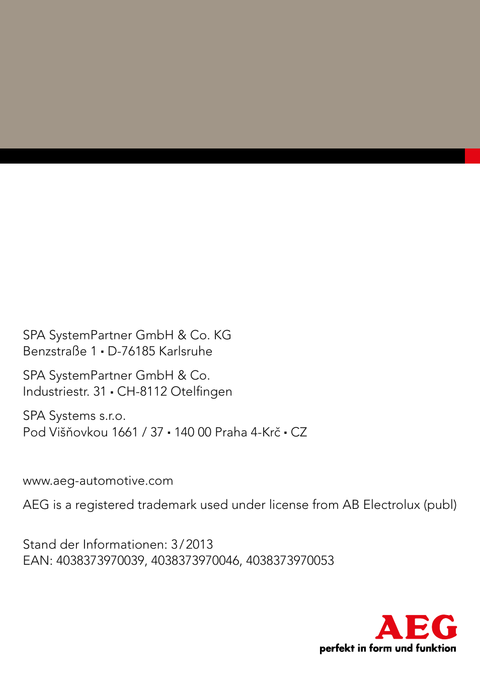 AEG Automatic Charger AG 1208 User Manual | Page 88 / 88