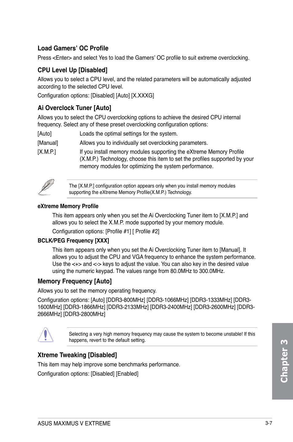 Chapter 3 | Asus MAXIMUS V E7627 User Manual | Page 103 / 246