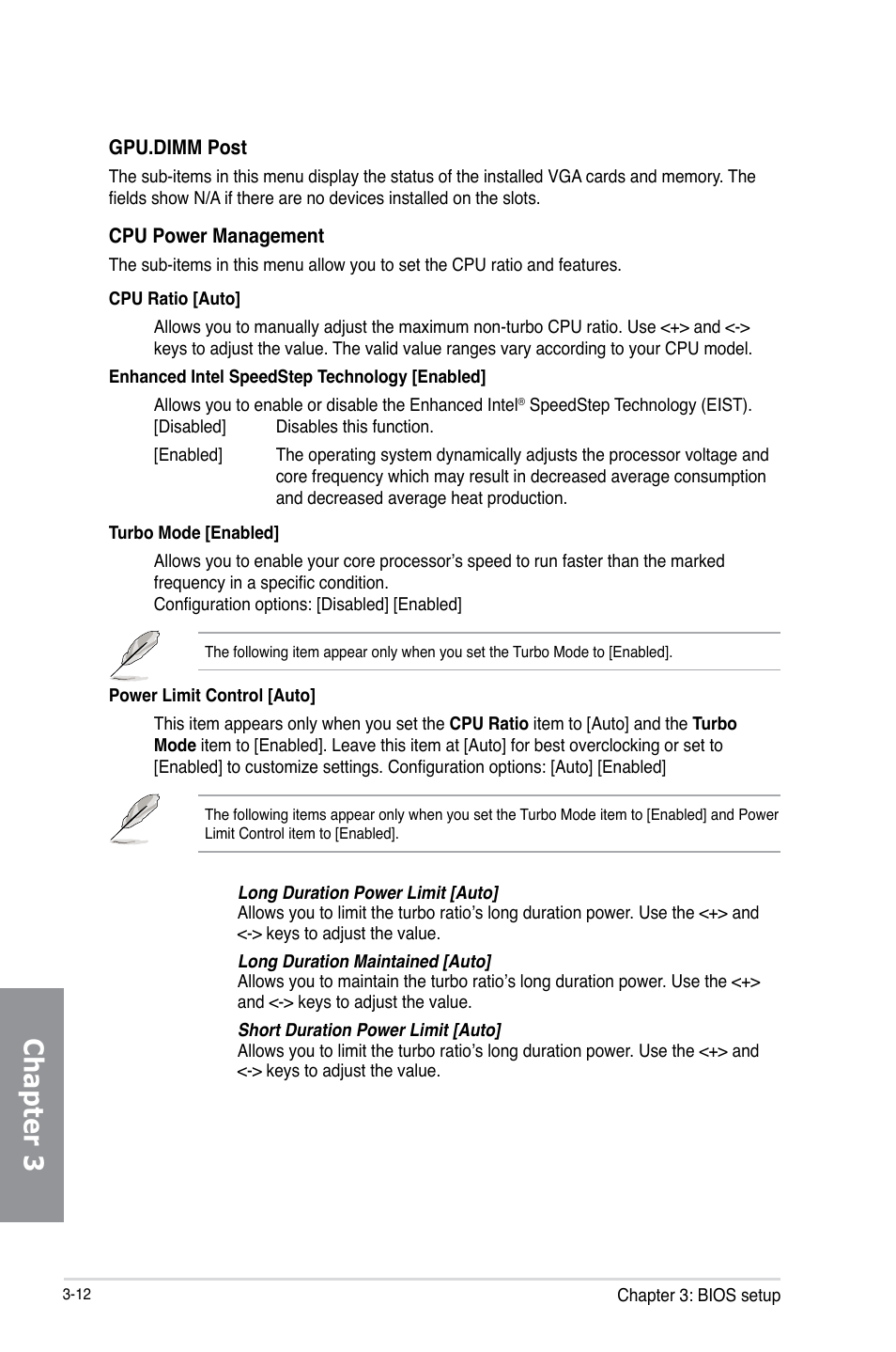 Chapter 3 | Asus MAXIMUS V E7627 User Manual | Page 108 / 246