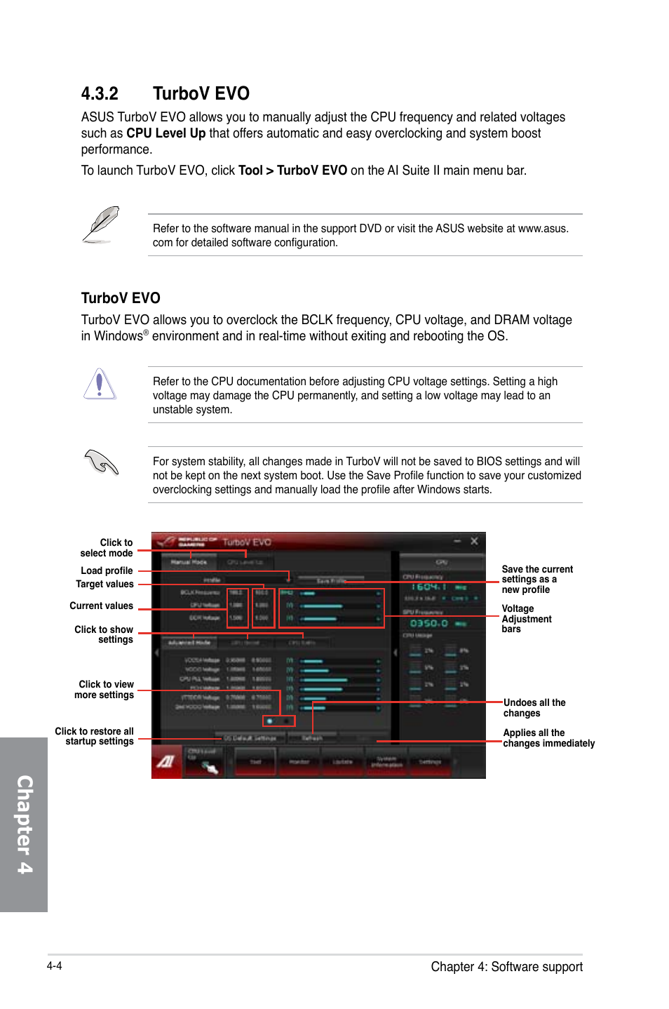 2 turbov evo, Turbov evo -4, Chapter 4 | Turbov evo | Asus MAXIMUS V E7627 User Manual | Page 154 / 246
