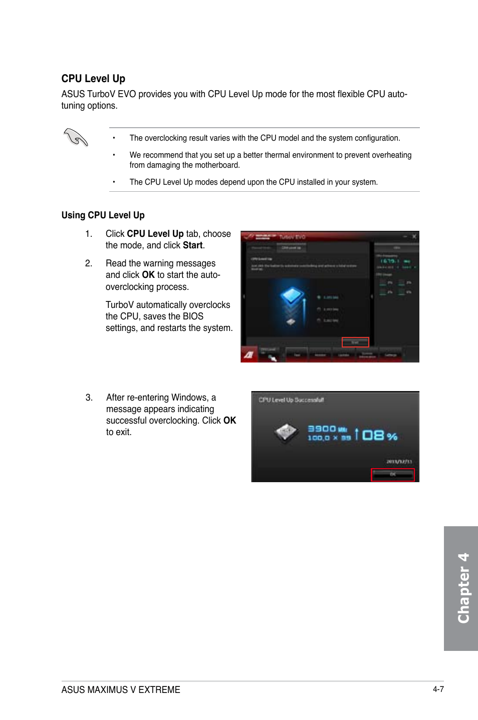 Chapter 4 | Asus MAXIMUS V E7627 User Manual | Page 157 / 246