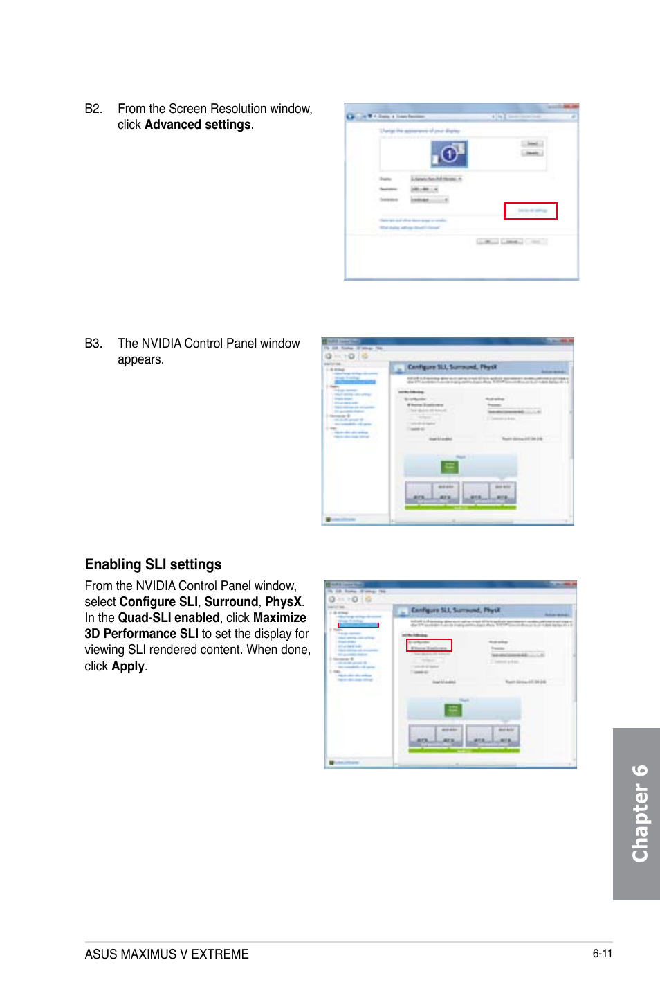 Chapter 6 | Asus MAXIMUS V E7627 User Manual | Page 221 / 246