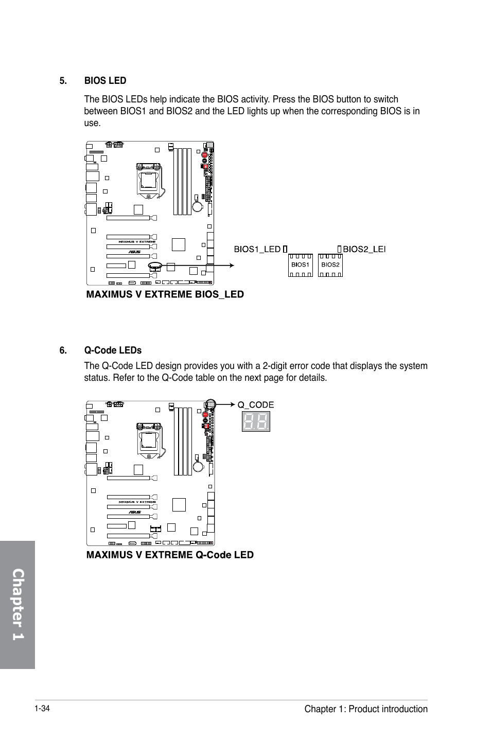 Chapter 1 | Asus MAXIMUS V E7627 User Manual | Page 50 / 246