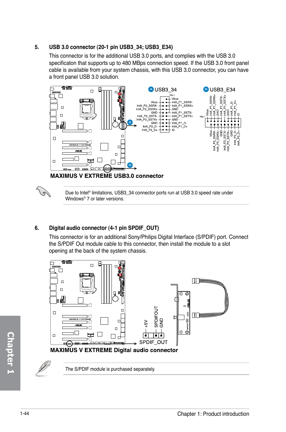 Chapter 1 | Asus MAXIMUS V E7627 User Manual | Page 60 / 246