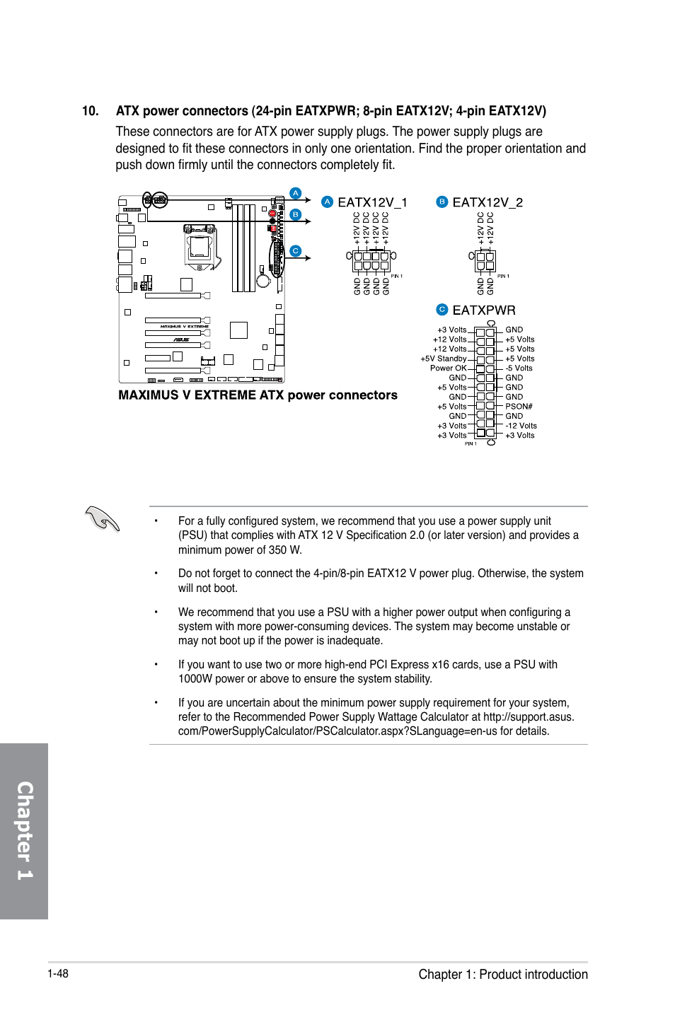 Chapter 1 | Asus MAXIMUS V E7627 User Manual | Page 64 / 246