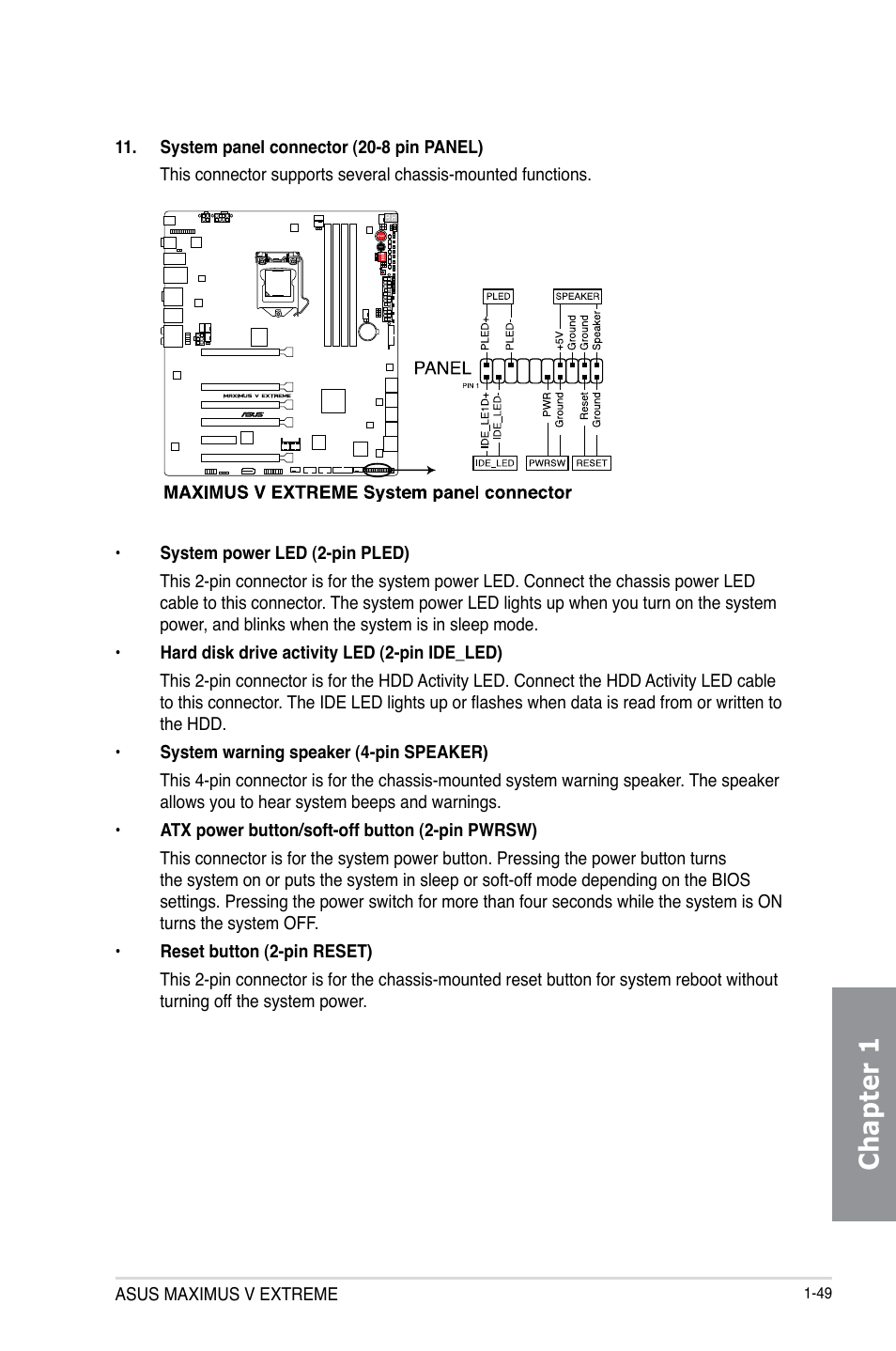 Chapter 1 | Asus MAXIMUS V E7627 User Manual | Page 65 / 246