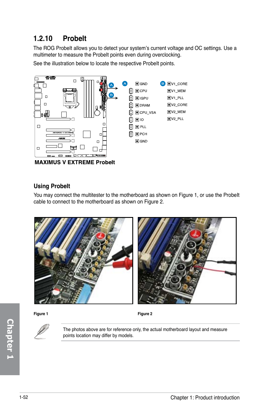10 probeit, Probeit -52, Chapter 1 | Asus MAXIMUS V E7627 User Manual | Page 68 / 246