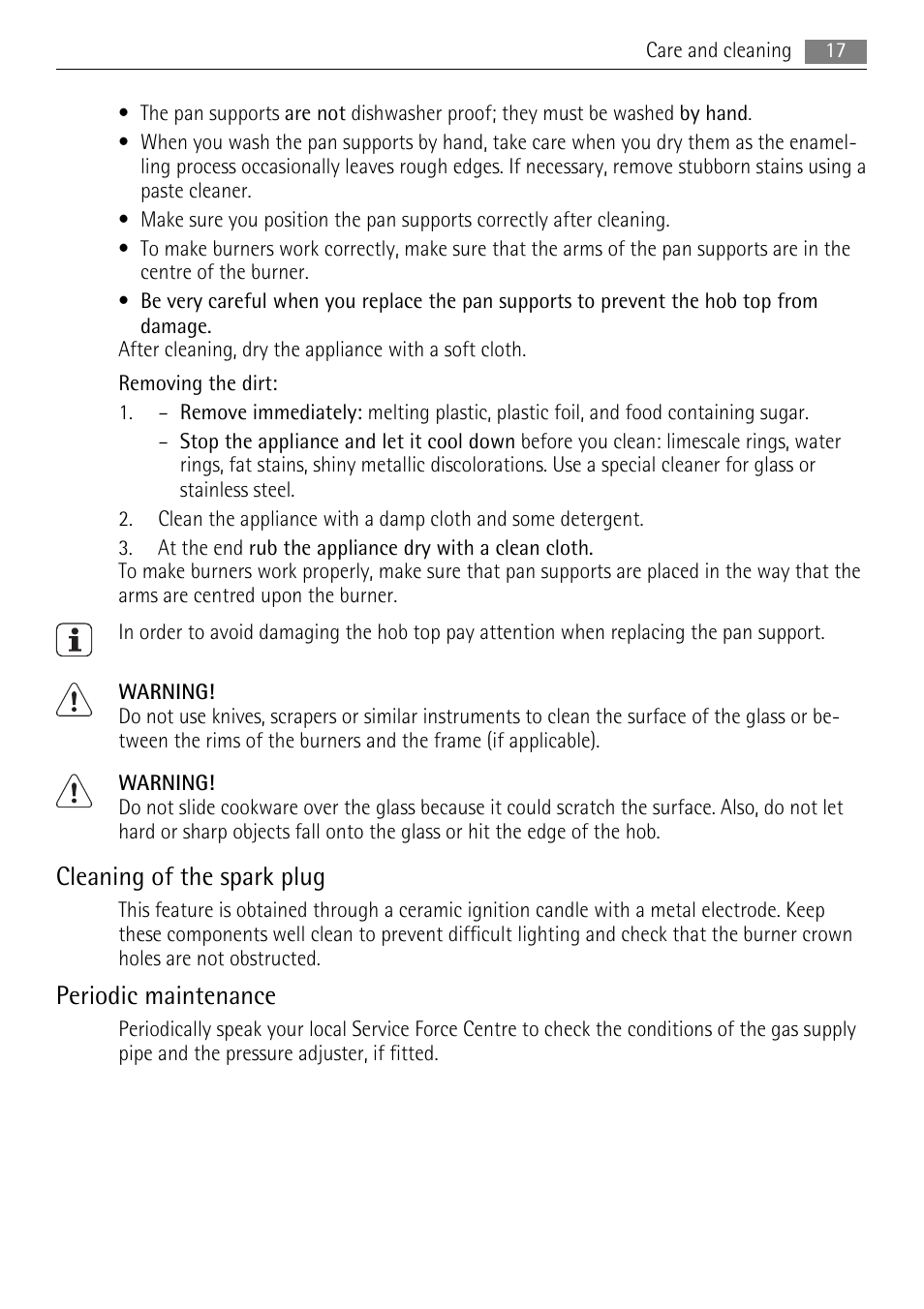 Cleaning of the spark plug, Periodic maintenance | AEG HG956440SM User Manual | Page 17 / 24