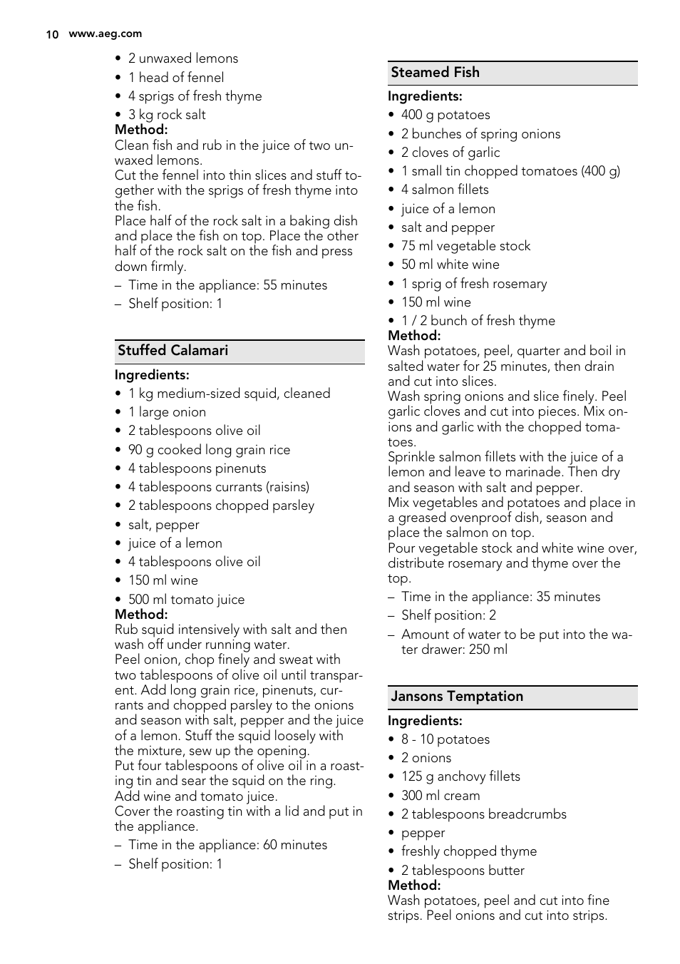 AEG KS8100001M User Manual | Page 10 / 28