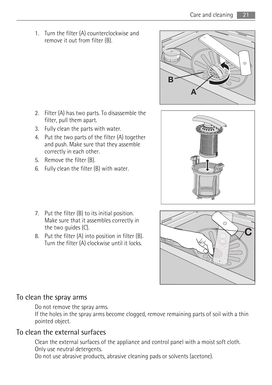 AEG F99015VI0P User Manual | Page 21 / 28