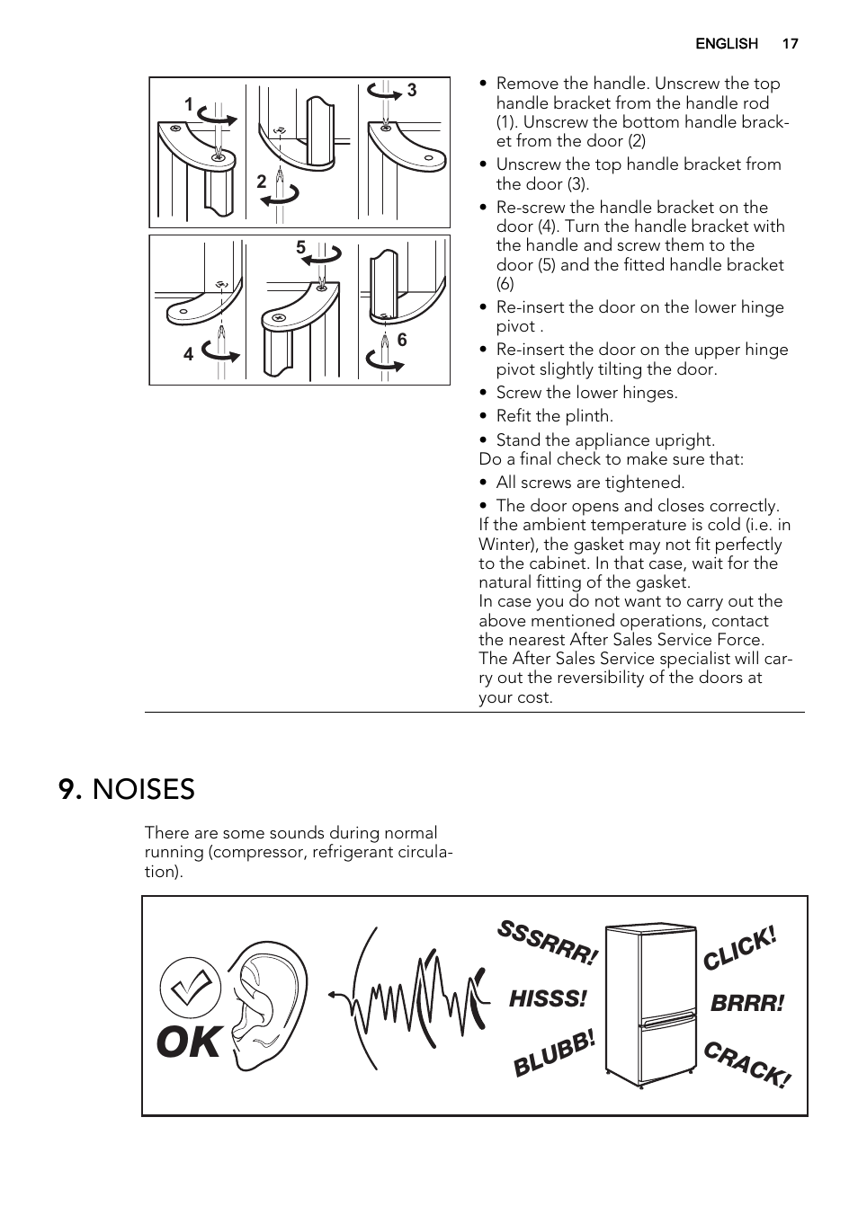 Noises | AEG A81000TNW0 User Manual | Page 17 / 24