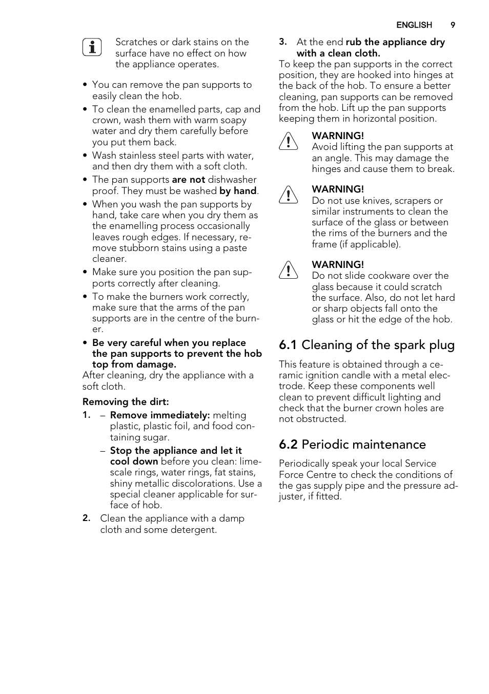 1 cleaning of the spark plug, 2 periodic maintenance | AEG HG755440SM User Manual | Page 9 / 20