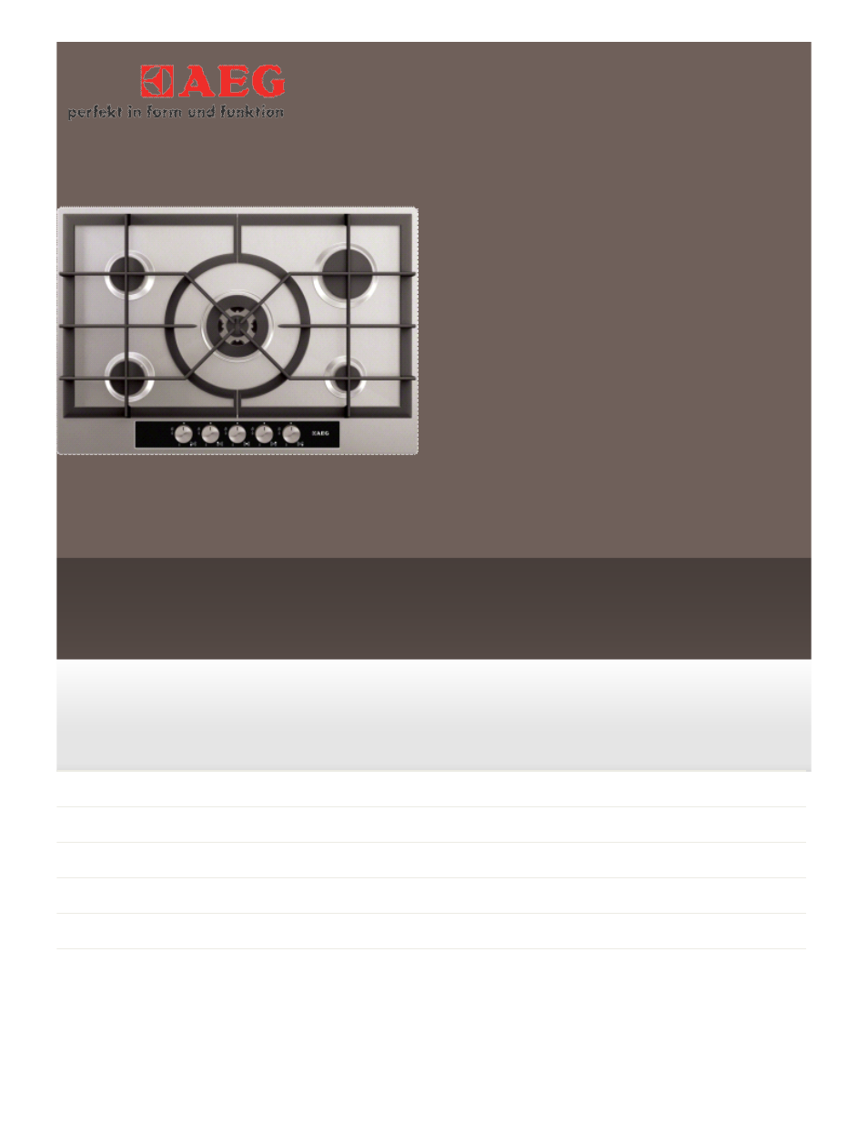 AEG HG755520UM User Manual | 1 page