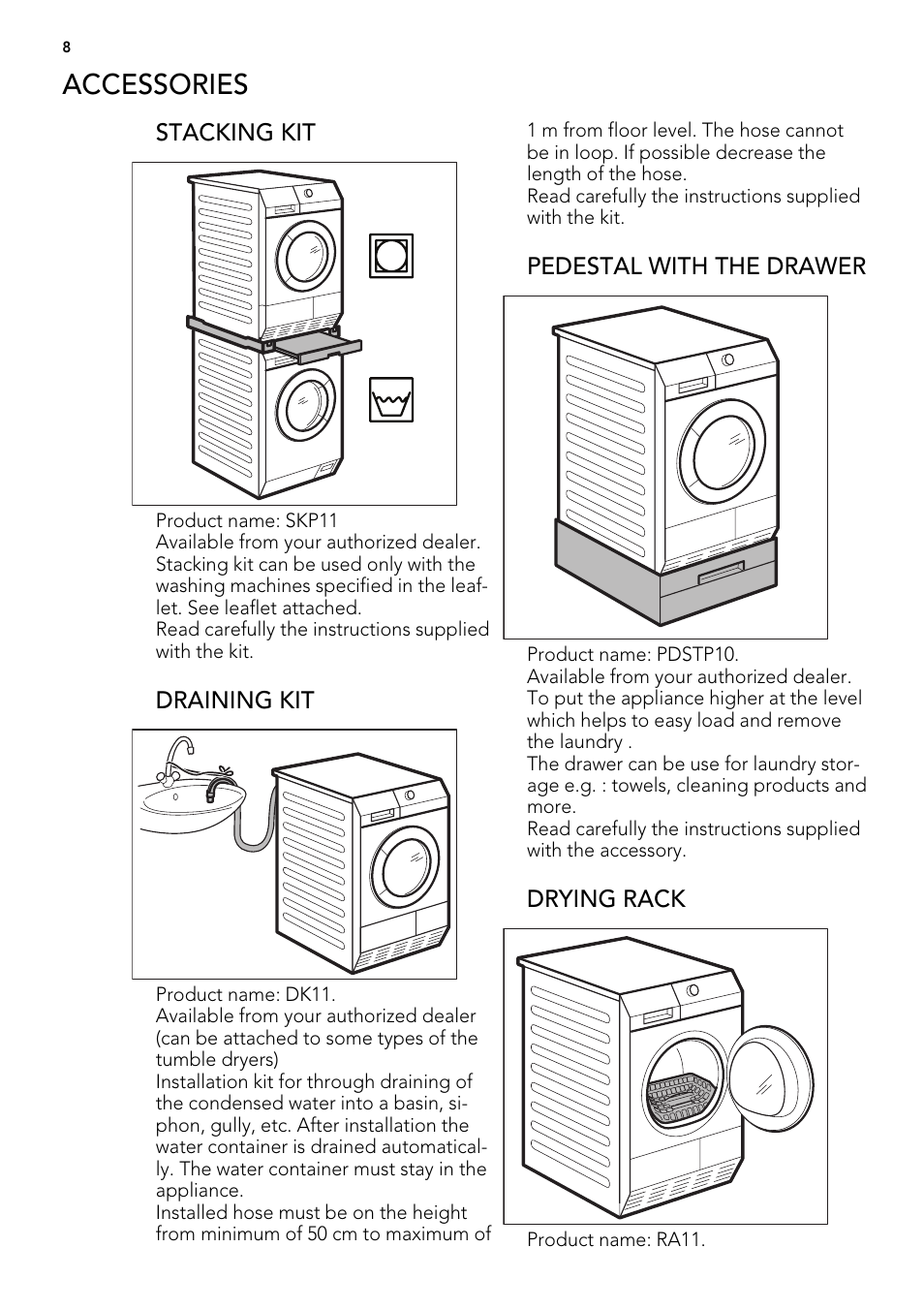 Accessories | AEG T86580IH User Manual | Page 8 / 32