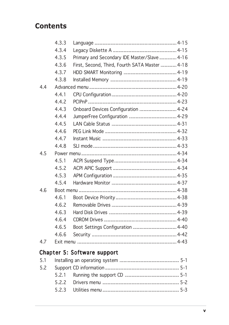 Asus A8N-SLI User Manual | Page 5 / 152