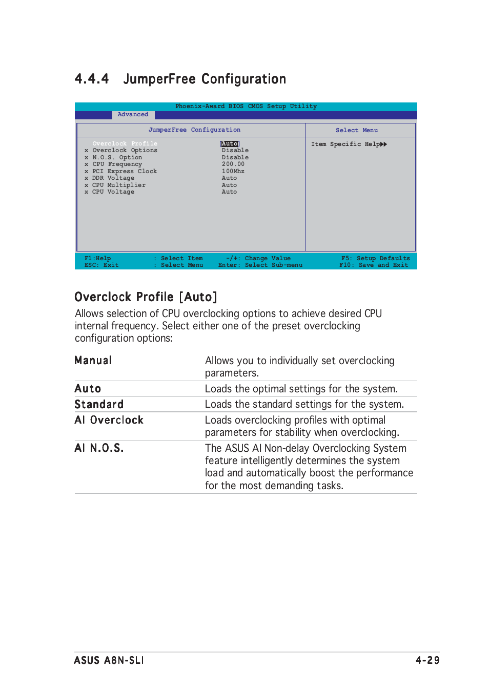 Overclock profile [auto | Asus A8N-SLI User Manual | Page 89 / 152