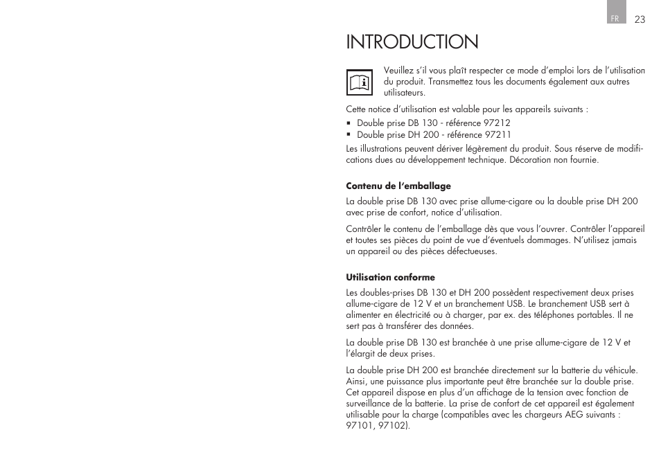 Introduction | AEG Double Plug Socket DH 200 User Manual | Page 12 / 32