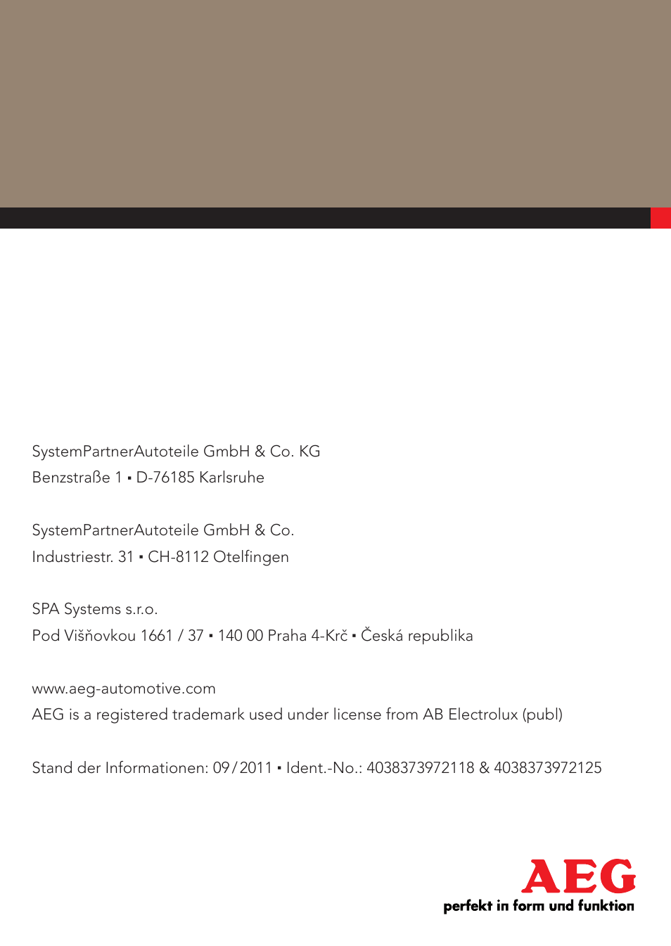 AEG Double Plug Socket DH 200 User Manual | Page 32 / 32