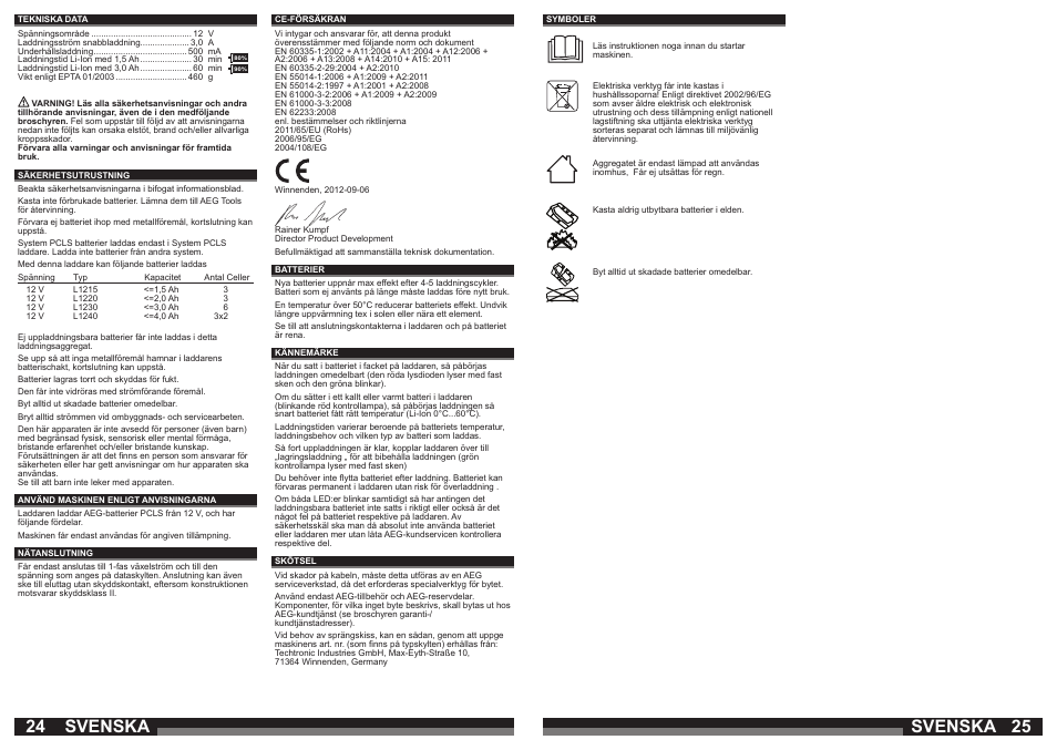 24 25 svenska svenska | AEG OMNI 12C User Manual | Page 13 / 31