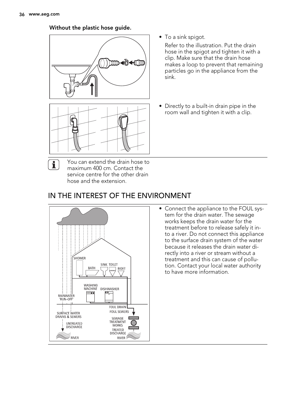 AEG L61470WDBI User Manual | Page 36 / 40